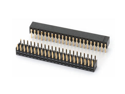 2.54mm 8.1H 双排90° DIP°(2-40Pin)